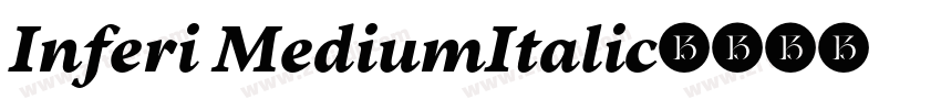 Inferi MediumItalic字体转换